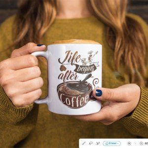 Life Begins After Coffee Mug, Mom Mug Tea Mug Coffee Mug Gift Mug